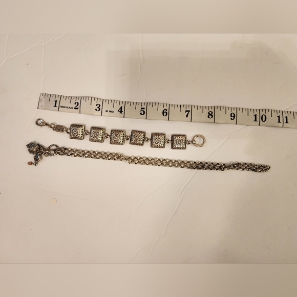 Vintage Brighton Watch Bracelet Necklace Square Flower Bundle - Picture 3 of 5